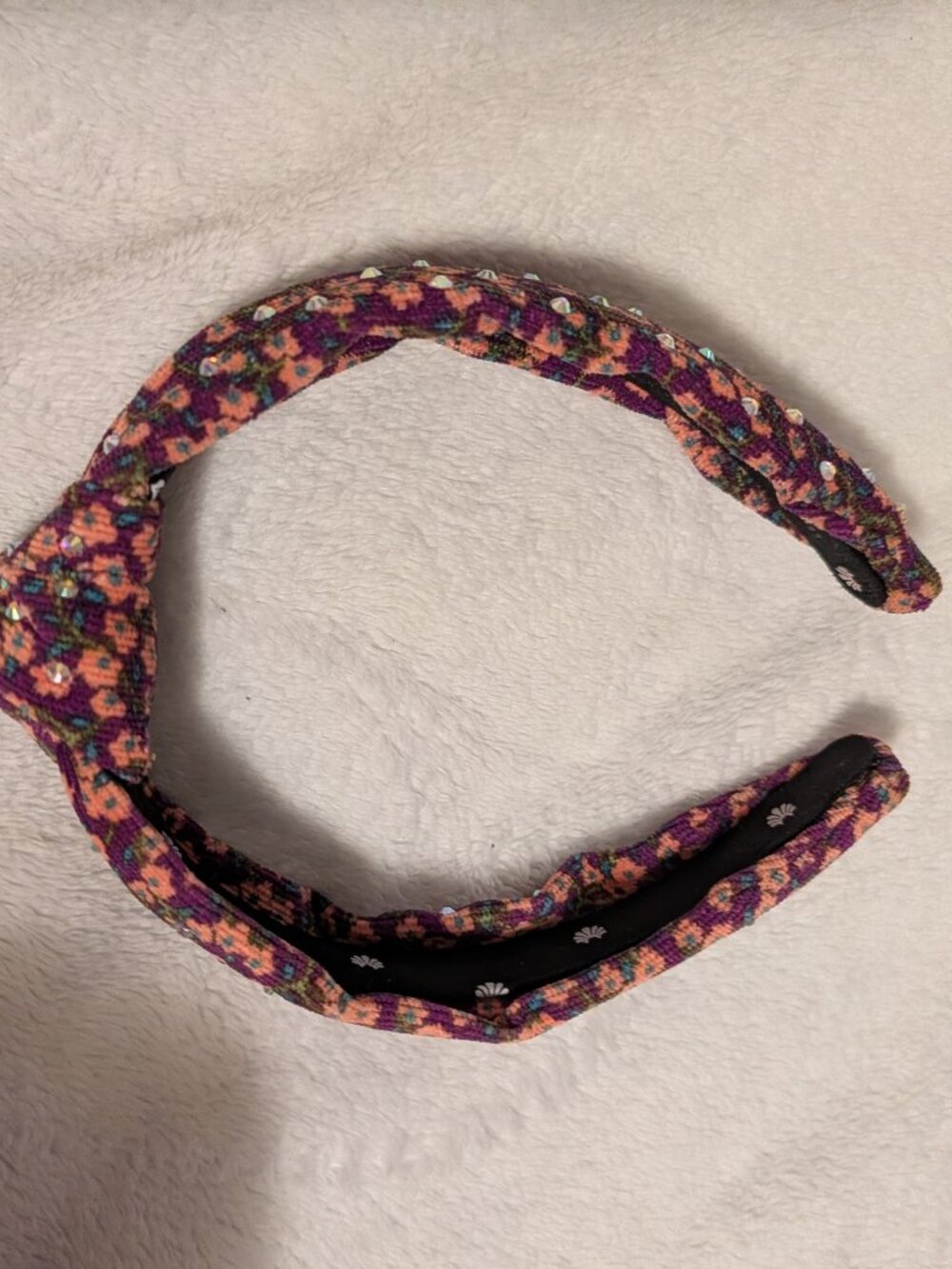 Rare! Purple Floral, cord, Lele Sadoughi headband
